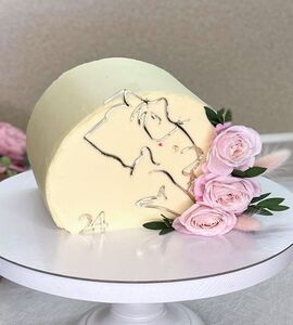 Торт на 24 года свадьбы №193004