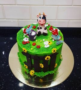 Торт с коровой для дочки №491009