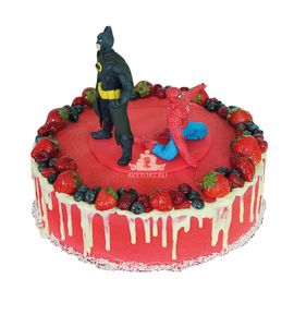 Торт Человек Паук и Бэтмен