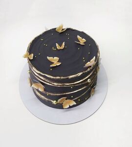 Торт черный с золотом №129414