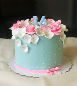 Торт девочке с цветами №134401
