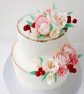 Торт девочке с цветами №134409