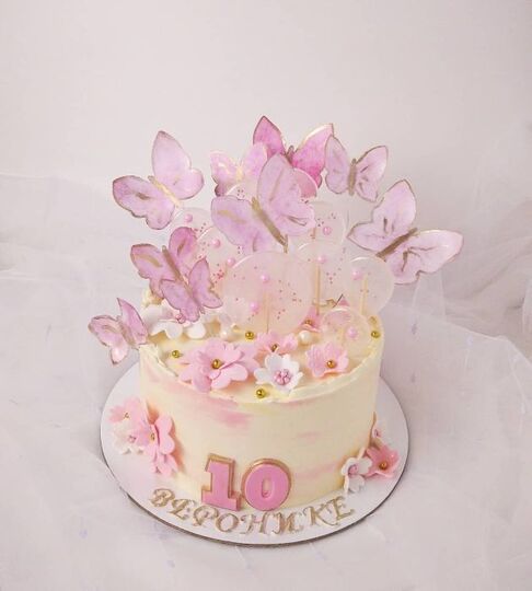 Торт девочке с цветами №134417