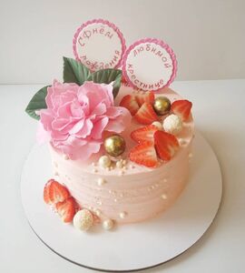 Торт девочке с цветами №134422