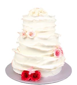 Свадебный торт с рюшами №131903