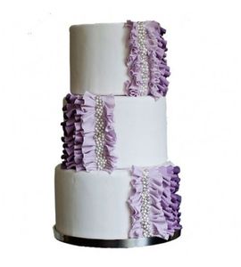 Свадебный торт с рюшами №131911