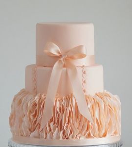 Свадебный торт с рюшами №131922