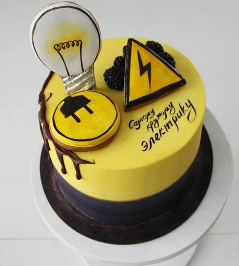 Торт электрику желтый №336805