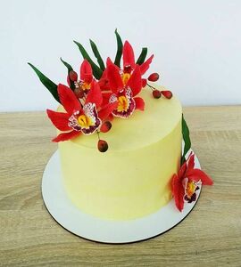 Торт с орхидеями №505732