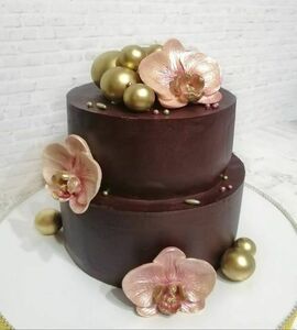 Торт с орхидеями №505755