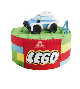 Торт Лего полицейская машина