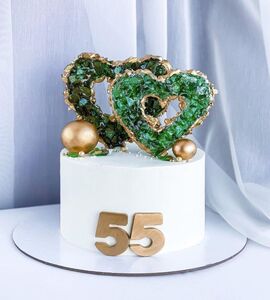 Торт на 55 лет свадьбы №195705