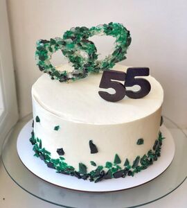 Торт на 55 лет свадьбы №195706