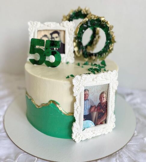 Торт на 55 лет свадьбы №195708