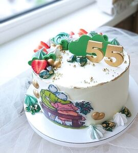 Торт на 55 лет свадьбы №195725