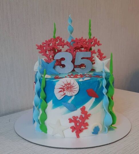 Торт на 35 лет свадьбы №194109