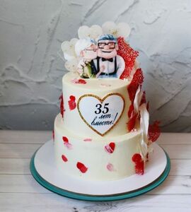 Торт на 35 лет свадьбы №194126