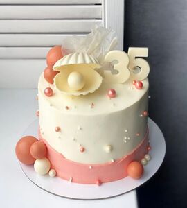 Торт на Коралловую свадьбу №194151