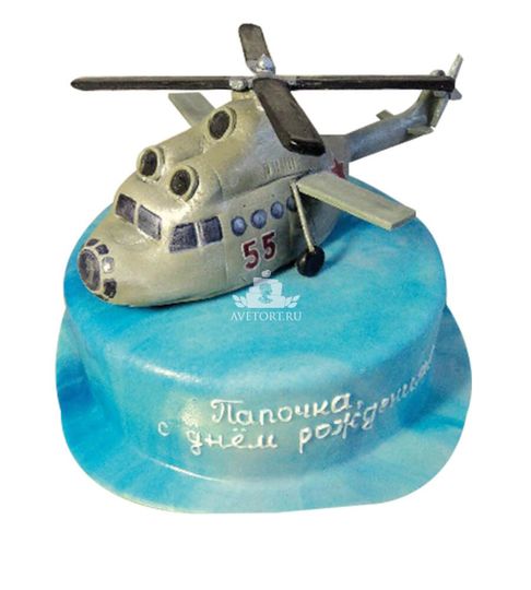 Торт в форме вертолета