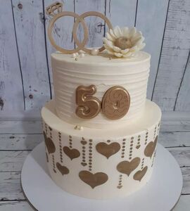 Торт на 50 лет свадьбы №195609