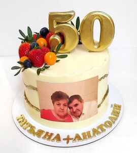 Торт на 50 лет свадьбы №195612