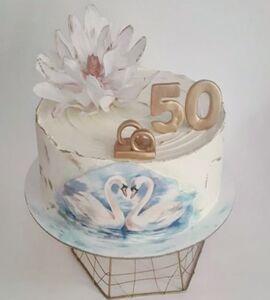 Торт на 50 лет свадьбы №195625
