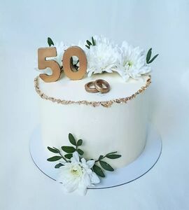 Торт на Золотую свадьбу №195653