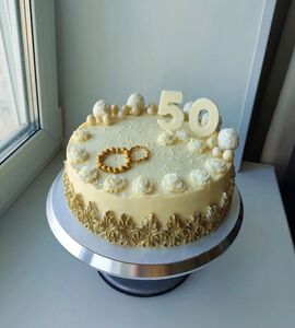 Торт на Золотую свадьбу №195673