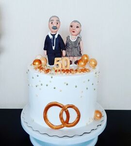 Торт на Золотую свадьбу №195670