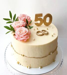 Торт на Золотую свадьбу №195674