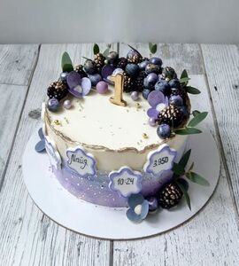 Торт фиолетовый с ягодами №179106