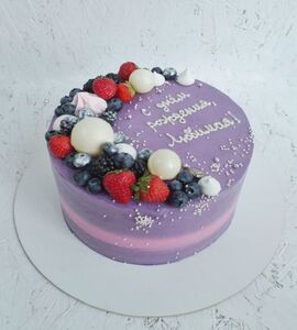 Торт фиолетовый с ягодами №179118