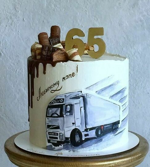 Оформление торта для мужчины 50 лет водитель