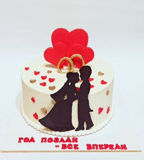 Торт на 1 год свадьбы №190701