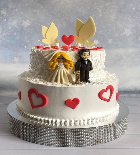 Торт на 1 год свадьбы №190705