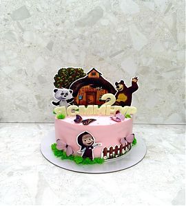 Торт Маша и Медведь на 2 года девочке №731432