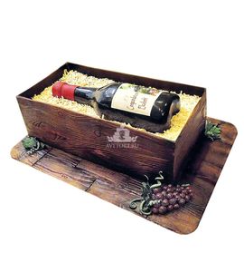 Торт Бутылка вина в коробке