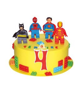Торт Четверка супергероев Лего