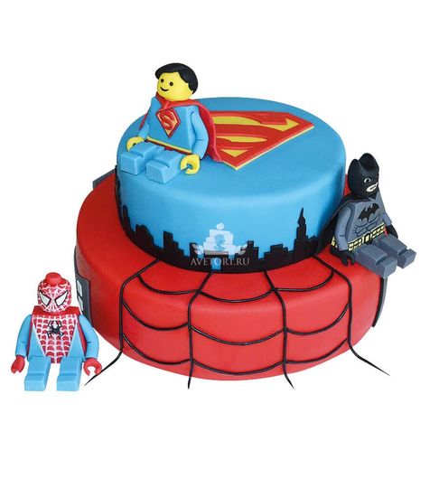 Торт Супермен Бетмен и Человек Паук