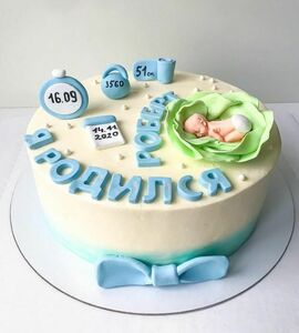 Торт на рождение мальчика №487414