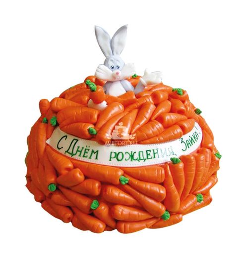 Торт Заяц с морковками №4027