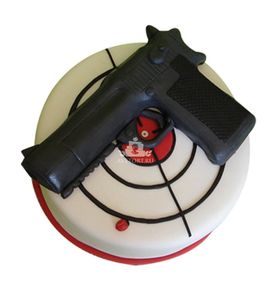 Торт Мишень с пистолетом