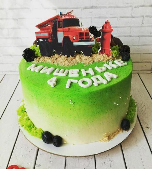 Торт пожарная машина №454219