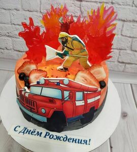 Торт пожарная машина №454220