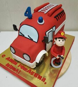 Торт пожарная машина №454237