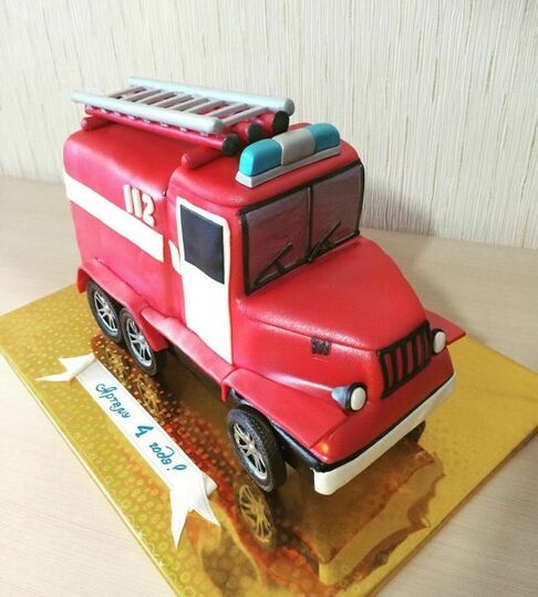 Торт пожарная машина №454253