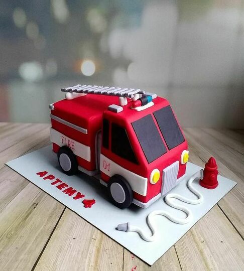 Торт пожарная машина №454270