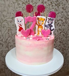 Торт Говорящий Том на 7 лет №733417