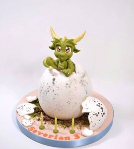 Торт яйцо динозавра детский №190503