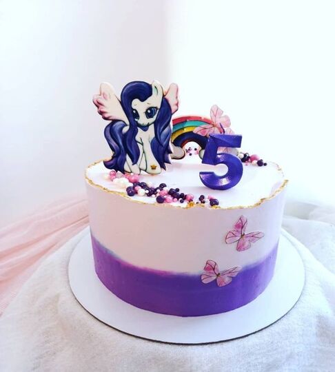 Торт сине-фиолетовый с пони №171521